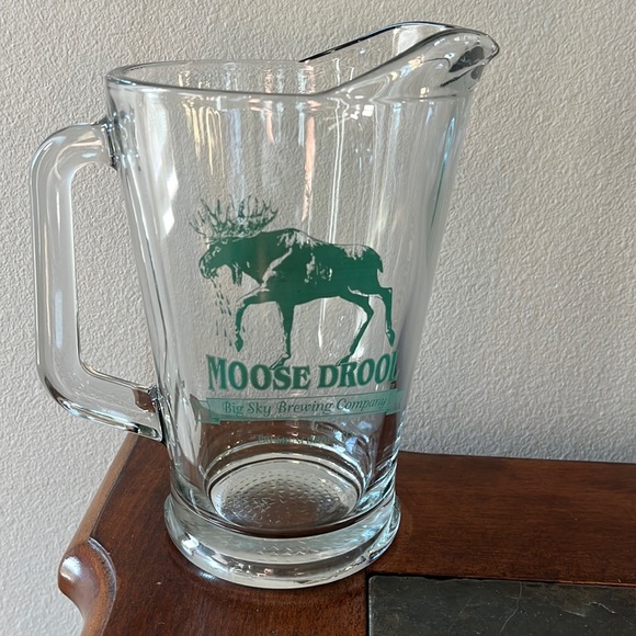 Moose Drool Big Sky Brewing Co. Premium Draft Ale Beer Pitcher. Heavy Glass. - Picture 1 of 6